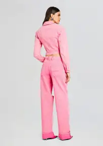 Margot Cuffed Boyfriend Jean(Malibu Pink,23)