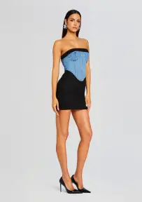 Freya Dress(Black/River,XXS)