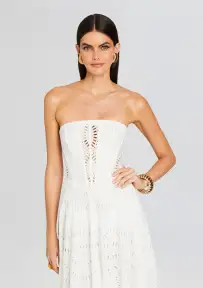 Galik Midi Dress(White Samoa,XS)