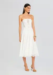 Galik Midi Dress(White Samoa,XS)