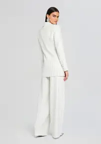 Solana Embellished Blazer(White,XXS)