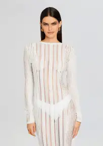 Saley Long Dress(Natural White,XS)