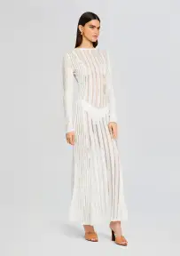 Saley Long Dress(Natural White,XS)