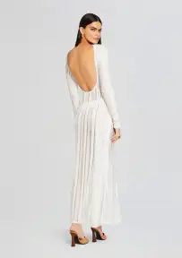 Saley Long Dress(Natural White,XS)