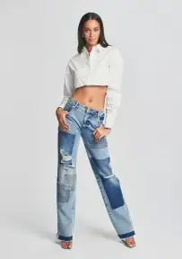Heidi Straight Leg Patch Jean(Coastline,23)
