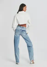 Heidi Straight Leg Patch Jean(Coastline,23)