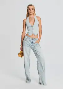 Taylor Denim Vest(Skylight,XXS)