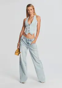 Taylor Denim Vest(Skylight,XXS)