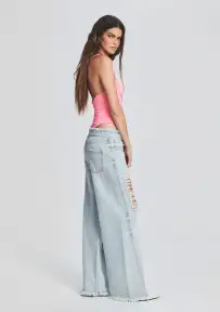 Ollie Wide Leg Jean(Skylight,23)