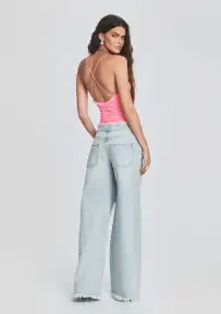 Ollie Wide Leg Jean(Skylight,23)