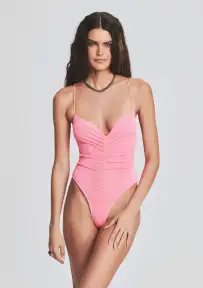 Coral Bodysuit(Neon Pink,XXS)