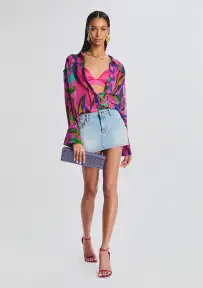 Darlinda Mini Skirt(Celeste,XXS)