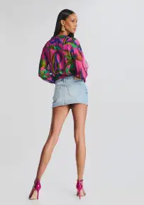 Darlinda Mini Skirt(Celeste,XXS)