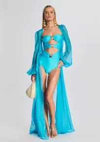 Veronica Maxi Dress(Turquoise,XXS)