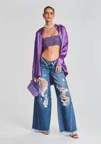 Ollie Wide Leg Jean(Bayside,23)