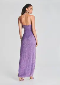 Katya Sequin Dress(Metallic Lavender,XXS)