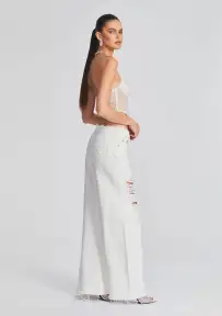 Ollie Wide Leg Jean(White,23)