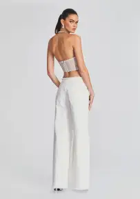 Ollie Wide Leg Jean(White,23)