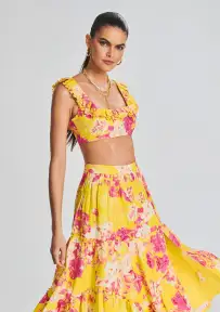 Auril Maxi Skirt(Yellow,XXS)
