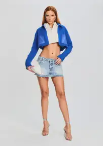 Vanessa Denim Mini Skirt(Coastline,23)
