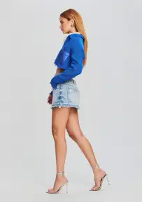 Vanessa Denim Mini Skirt(Coastline,23)