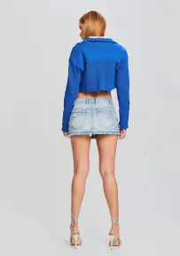 Vanessa Denim Mini Skirt(Coastline,23)