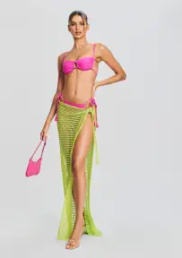 Midi Net Sarong - Green Lime