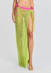 Midi Net Sarong - Green Lime