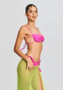 Mila Bikini Top(Hot Pink,XS)