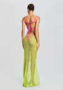 Midi Net Sarong - Green Lime