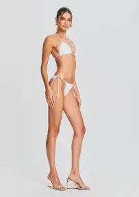 Rings Bikini Top(White,XS)
