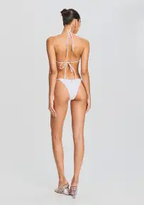 Rings Bikini Top(White,XS)