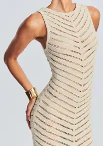 Kate Knit Maxi Dress(Cream,XS)
