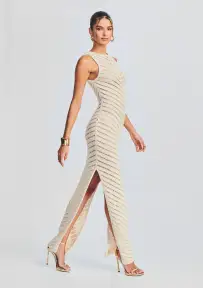 Kate Knit Maxi Dress(Cream,XS)