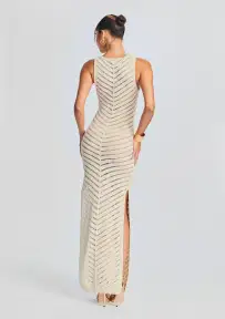Kate Knit Maxi Dress(Cream,XS)