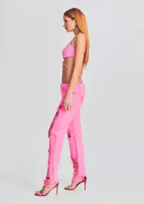 Maggie Low Rise Jean(Neon Pink,23)