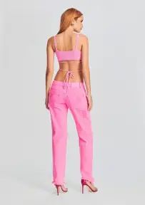 Maggie Low Rise Jean(Neon Pink,23)