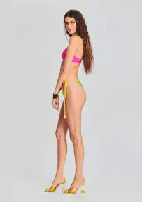 Chili Bikini Bottom(Green Lime/Yellow,XS)