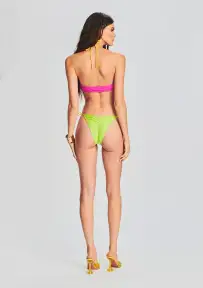 Chili Bikini Bottom(Green Lime/Yellow,XS)