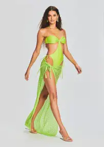 Midi Net Sarong - Green Lime