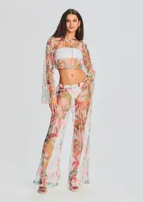 Rio Crop Top(Multicolored Tropical,XXS)