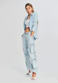 Beckett Denim Blazer(Skylight,XXS)
