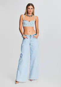 Elise Denim Top(Vivid,XXS)