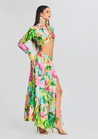 Lora Top(Multicolor Hibiscus,XXS)