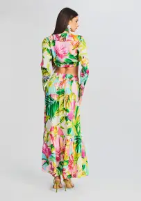Lora Top(Multicolor Hibiscus,XXS)