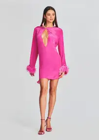 Eve Mini Dress(Hot Pink,XS)