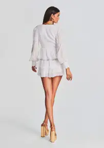 Veda Quilted Short Dress(Off White,XXS)