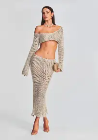Magen Knitted Skirt(Ivory,XS/S)