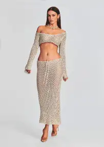 Magen Knitted Skirt(Ivory,XS/S)
