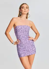 Heather Sequin Dress(Dusty Lilac,XXS)